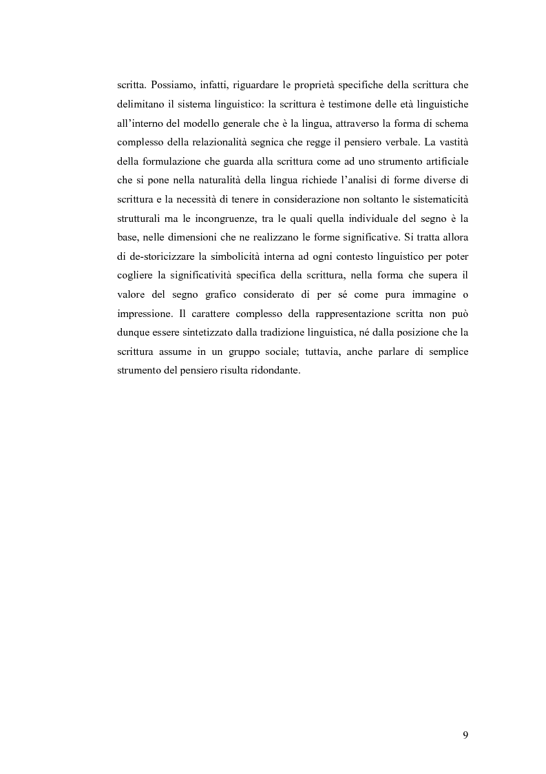 Anteprima della tesi: Simbolicità e scrittura. C. S. Peirce e F. de Saussure, logiche e limiti, Pagina 6