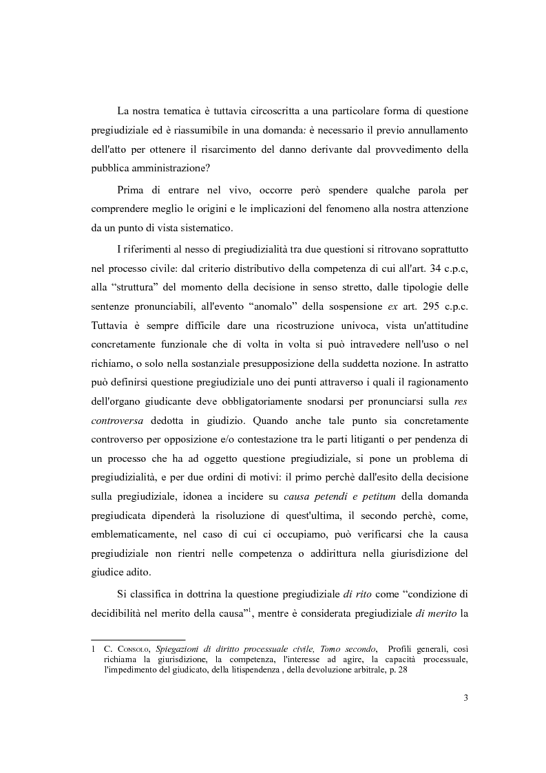 Anteprima della tesi: Responsabilità civile della Pubblica Amministrazione. La questione della pregiudizialità amministrativa: genesi del dibattito e frontiere giurisprudenziali, Pagina 2