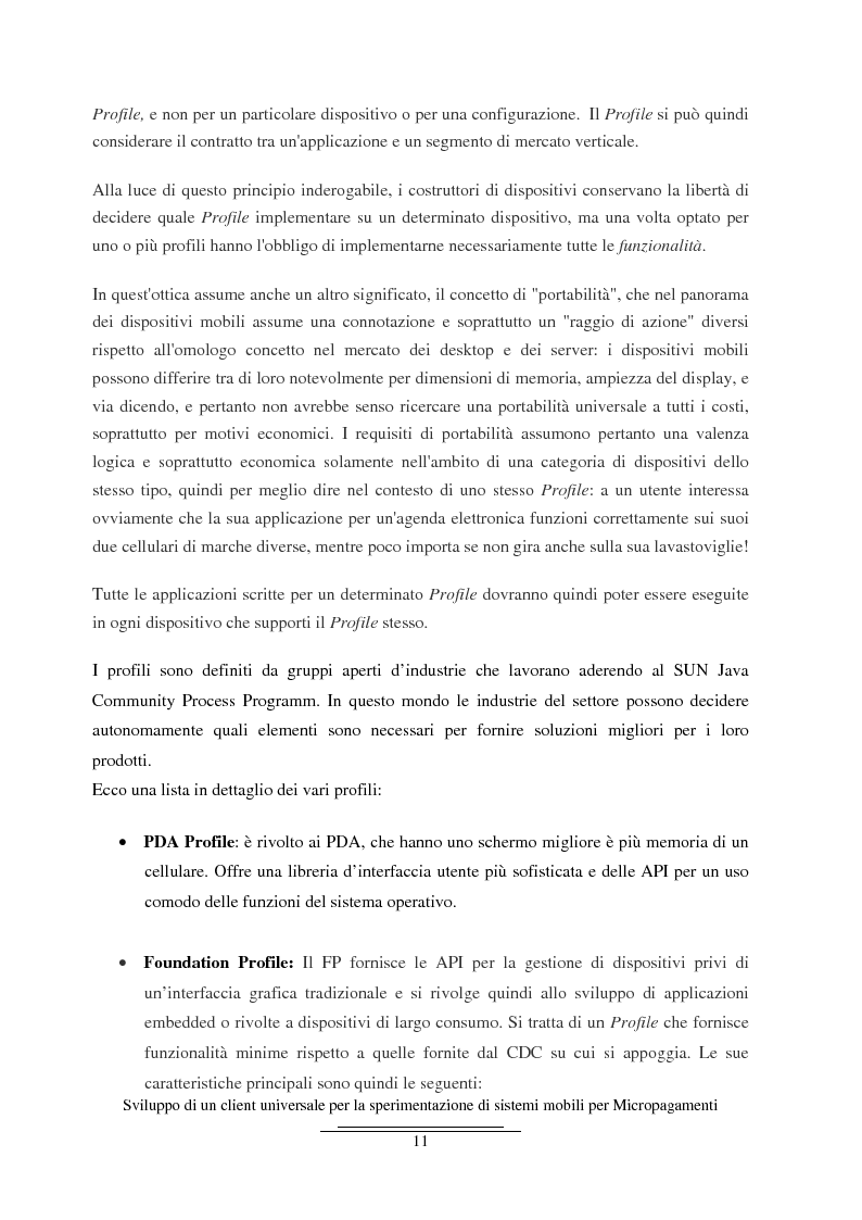 Anteprima della tesi: Sviluppo di un client universale per la sperimentazione di sistemi mobili per micropagamenti, Pagina 11