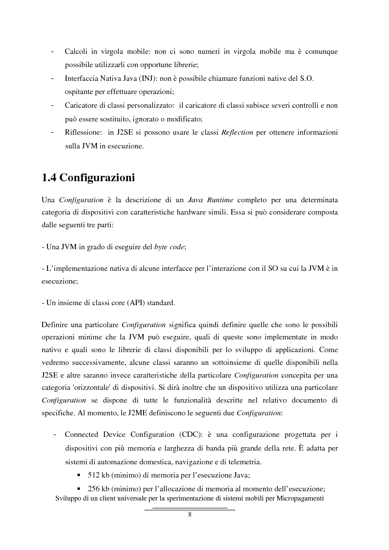 Anteprima della tesi: Sviluppo di un client universale per la sperimentazione di sistemi mobili per micropagamenti, Pagina 8