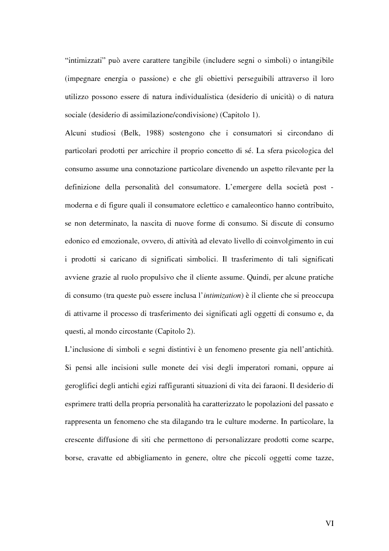 Anteprima della tesi: Nuove direzioni per la personalizzazione dell'offerta: l'intimization, Pagina 2