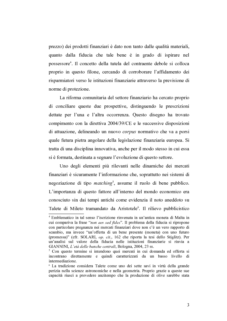 Anteprima della tesi: Gli obblighi informativi degli intermediari finanziari alla luce della direttiva 2004/39/CE, Pagina 3