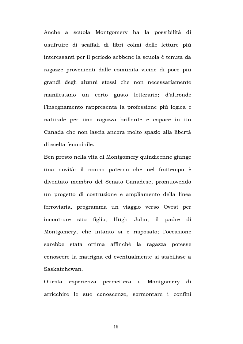 Anteprima della tesi: Lucy Maud Montgomery: Anne of Green Gables, storia di un'identità canadese, Pagina 14