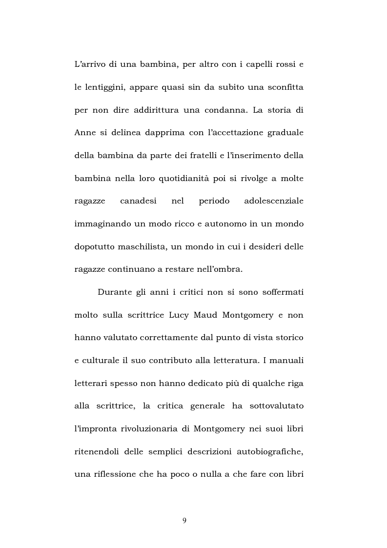 Anteprima della tesi: Lucy Maud Montgomery: Anne of Green Gables, storia di un'identità canadese, Pagina 5