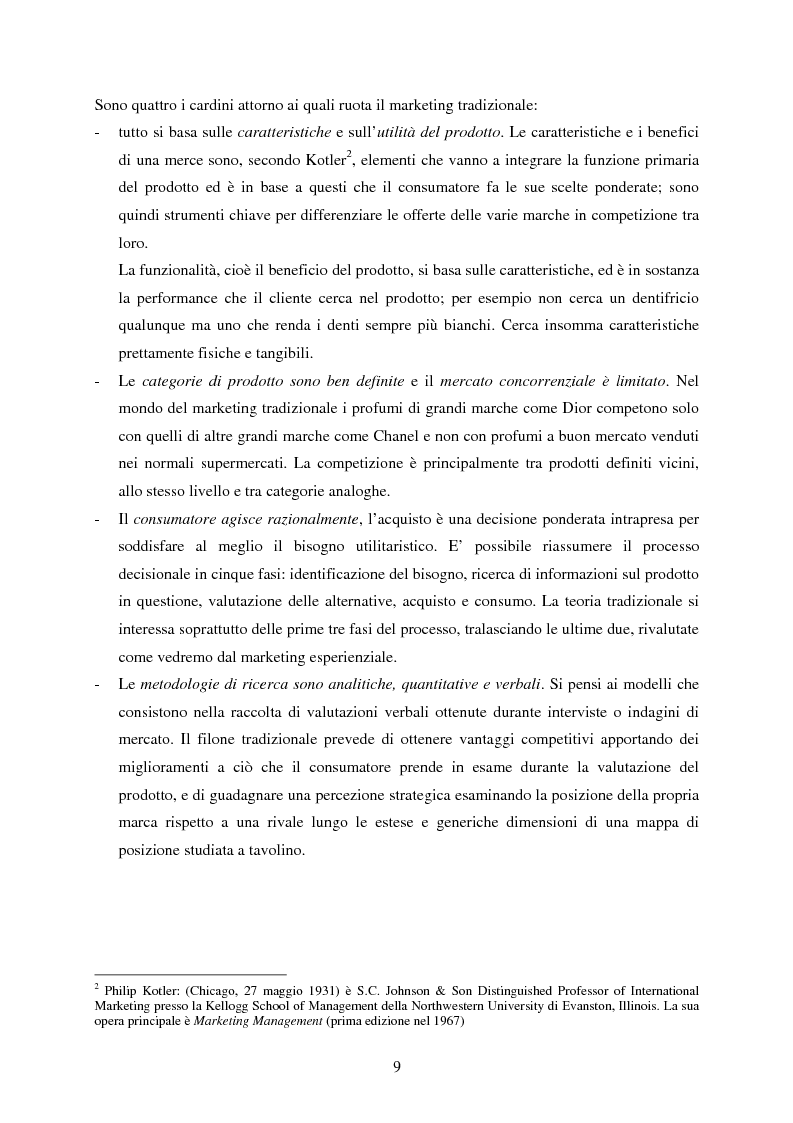 Anteprima della tesi: Cultura e marketing esperienziale: il soggetto al centro, Pagina 4