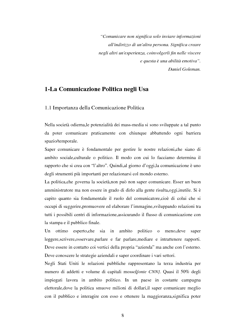 Anteprima della tesi: La comunicazione politica negli USA: analisi della campagna elettorale 2008, Pagina 3