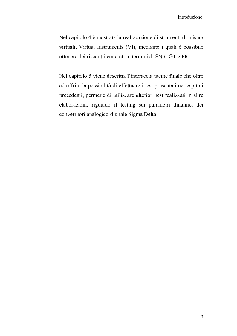 Anteprima della tesi: Implementazione in ambiente LabVIEW di test integrati per ADC Sigma-Delta: Valutazione di SNR, GT, FR tramite FFT e IEEE1241, Pagina 3