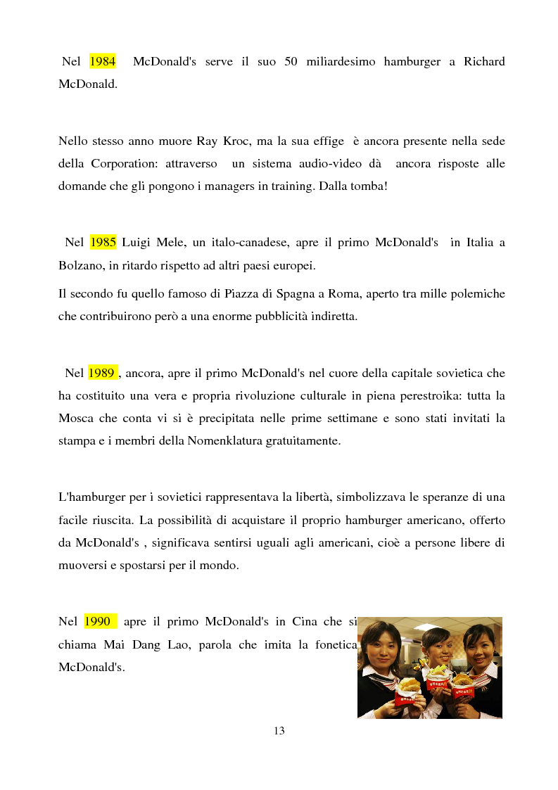 Anteprima della tesi: Inside McDonald's - Strategie di branding e influenza sui target di consumo, Pagina 9