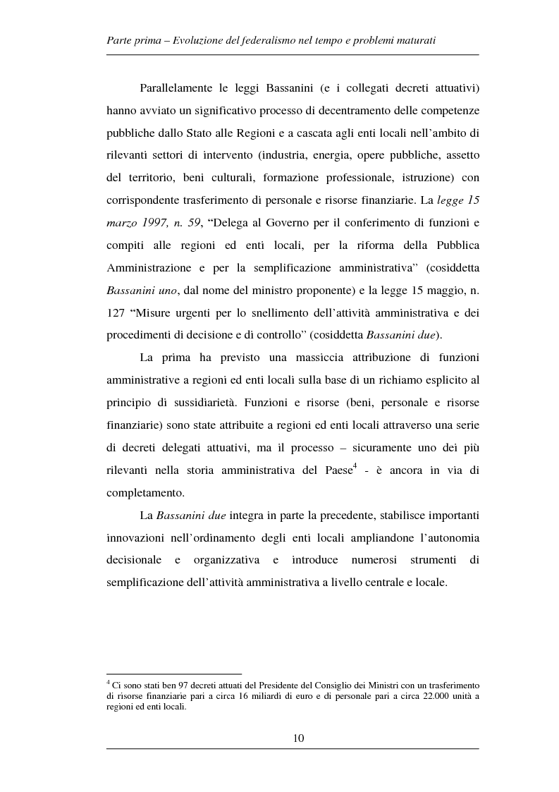 Anteprima della tesi: Analisi del federalismo fiscale, Pagina 7