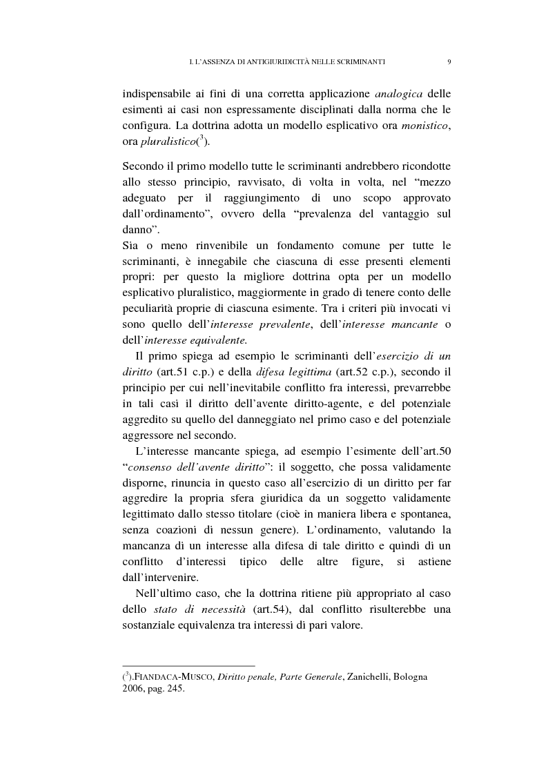 Anteprima della tesi: La nuova legittima difesa, dal codice Rocco alla legge 59/2006, Pagina 9