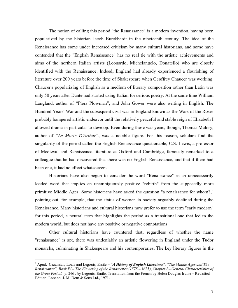 Anteprima della tesi: Female Characters in the Shakespearian Tragedies, Pagina 4