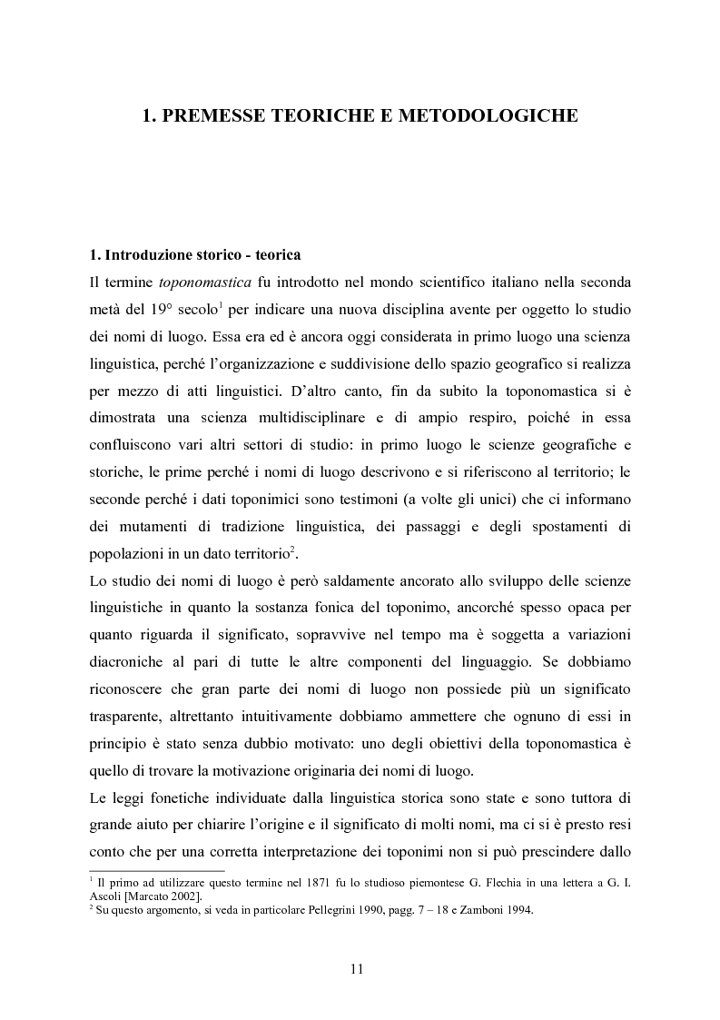 Anteprima della tesi: Toponomastica storica nelle pergamene della Pieve di Arco - Secoli XII-XIV, Pagina 3