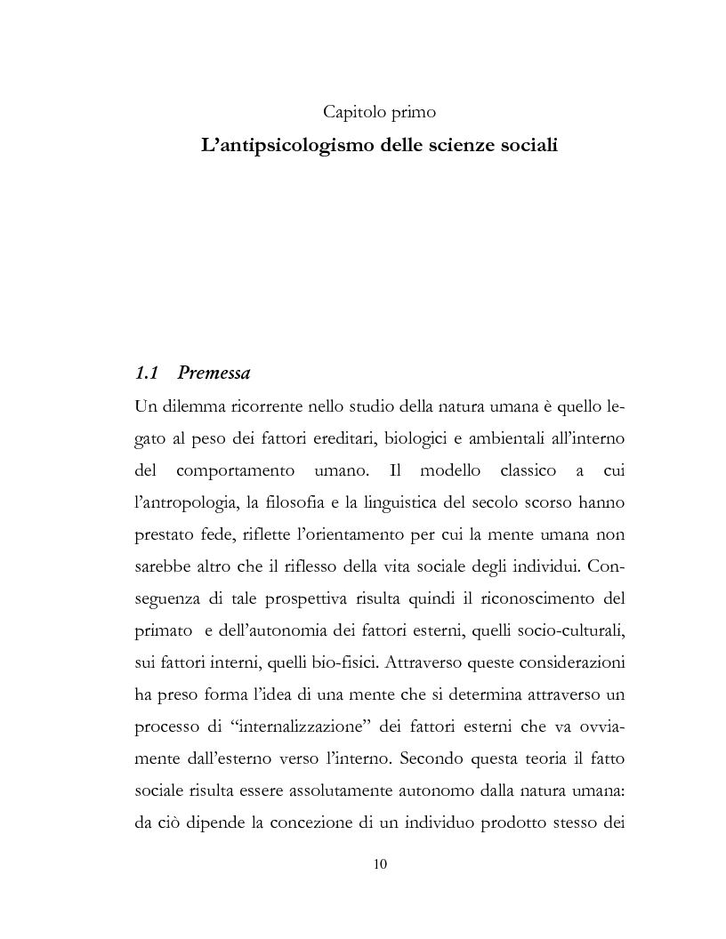 Anteprima della tesi: Mente e cultura: dove nasce la cultura?, Pagina 6
