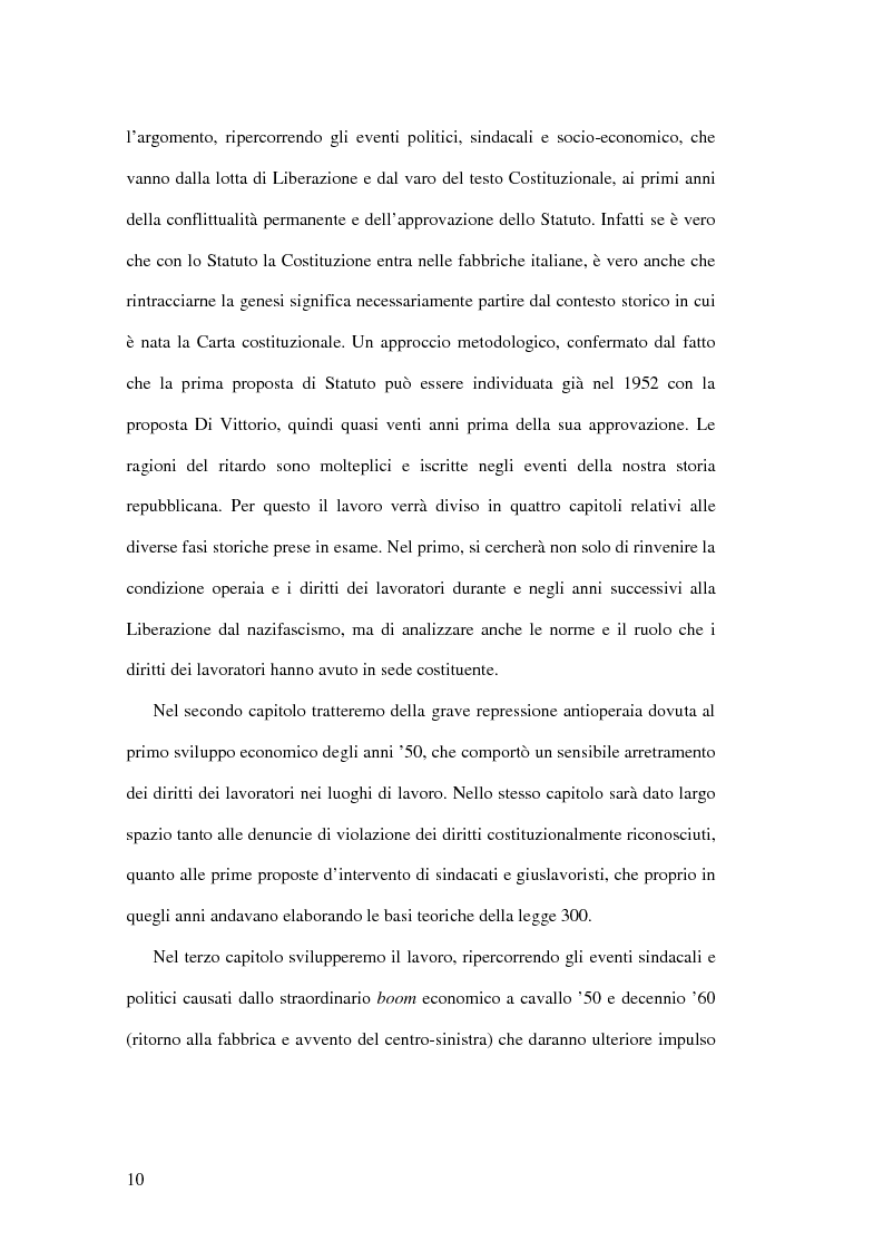 Anteprima della tesi: Genesi e sviluppo storico dello statuto dei lavoratori. Dalla lotta di liberazione ai nuovi scenari post-fordisti., Pagina 7
