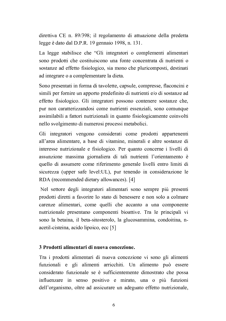 Anteprima della tesi: Utilizzo dei prodotti dietetici nel trattamento nutrizionale delle alterazioni del metabolismo lipidico, Pagina 5