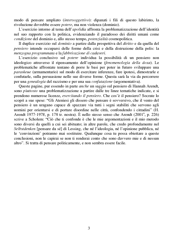 Anteprima della tesi: Espatrio e riduzione intersoggettiva. Meditazioni arendtiane, Pagina 2
