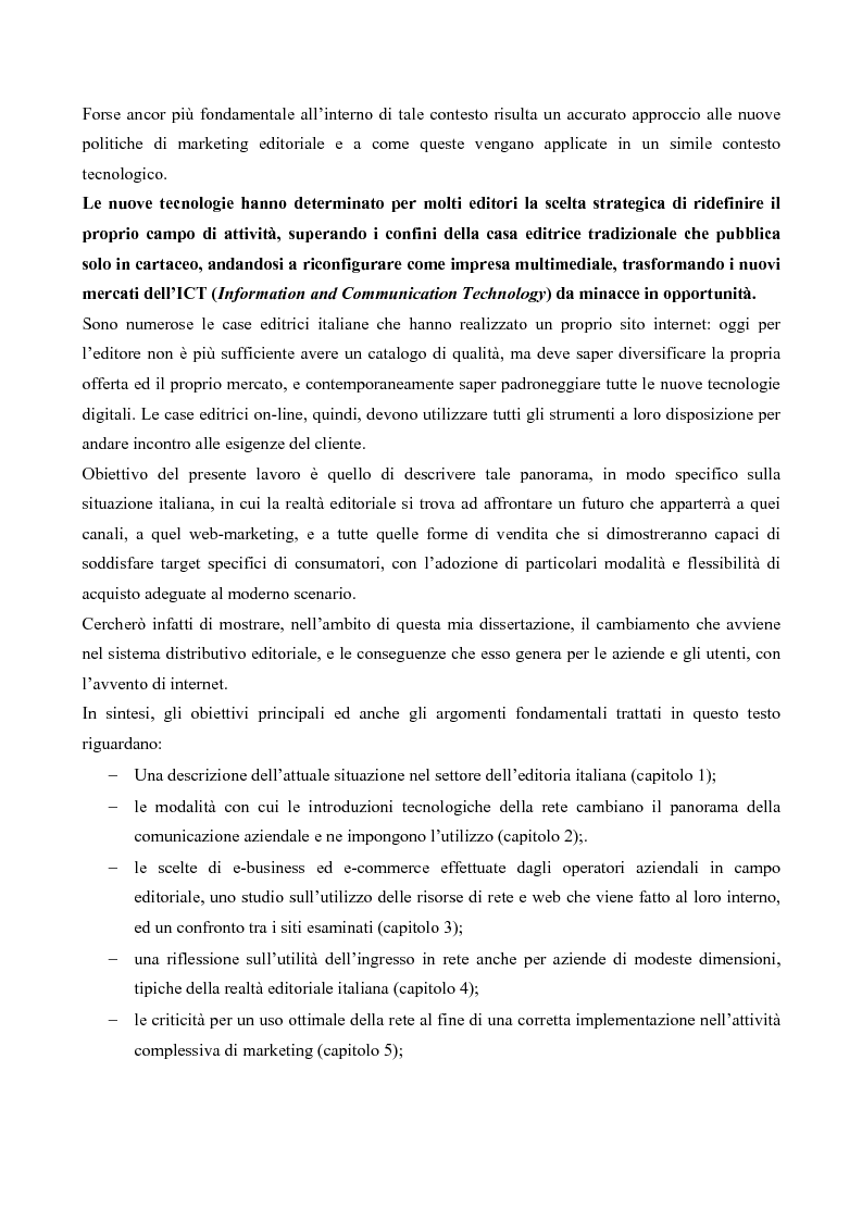 Anteprima della tesi: L'ingresso on-line delle aziende editoriali: dall'informazione al commercio, limiti attuali e prospettive future, Pagina 3