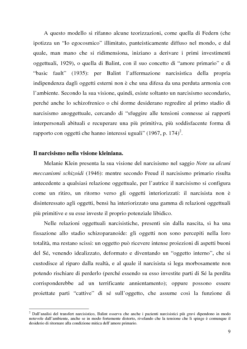 Anteprima della tesi: Disturbo narcisistico e teoria dell'attaccamento, Pagina 5