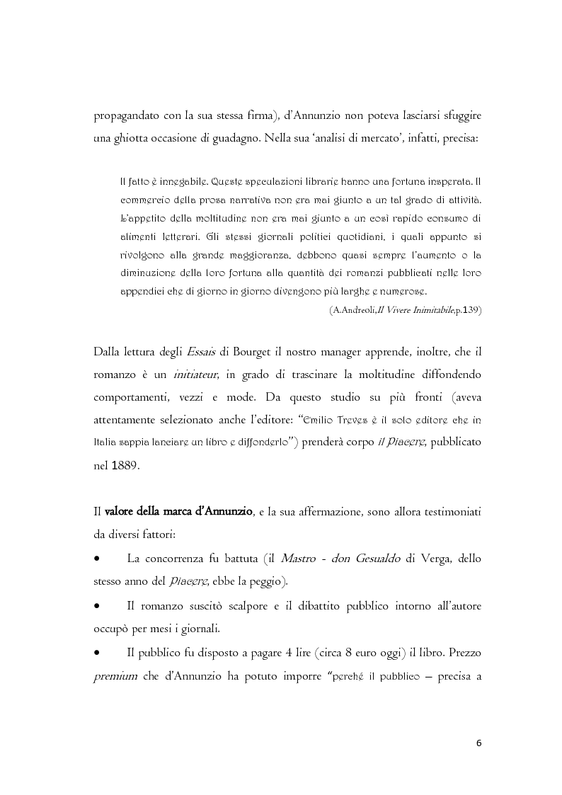 Anteprima della tesi: Il marketing secondo d'Annunzio, Pagina 6