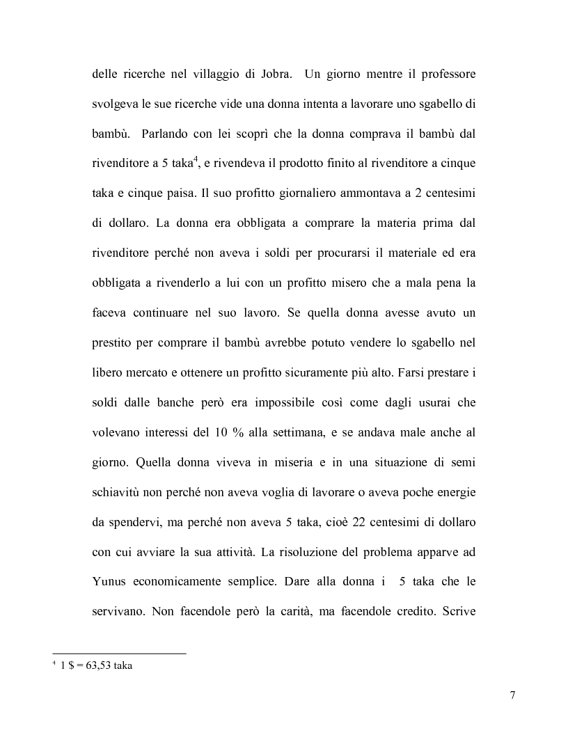 Anteprima della tesi: Il microcredito: un'invenzione semplice e rivoluzionaria, Pagina 5