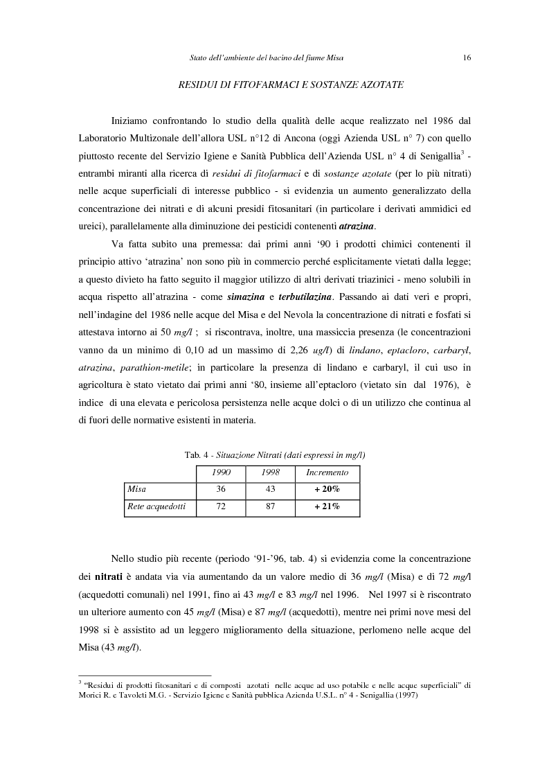 Anteprima della tesi: Stato dell'ambiente del bacino del fiume Misa (Marche), Pagina 8