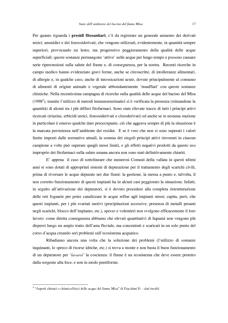 Anteprima della tesi: Stato dell'ambiente del bacino del fiume Misa (Marche), Pagina 9