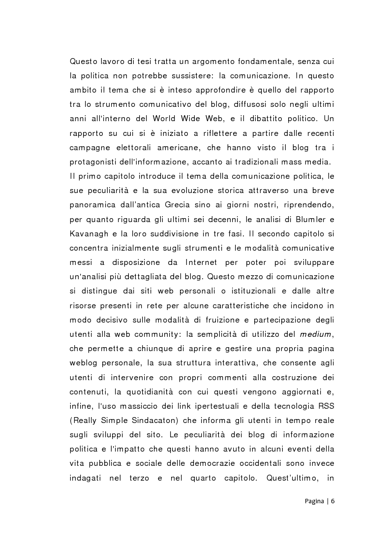 Anteprima della tesi: Agorà Blog - L'evoluzione della comunicazione politica, Pagina 2