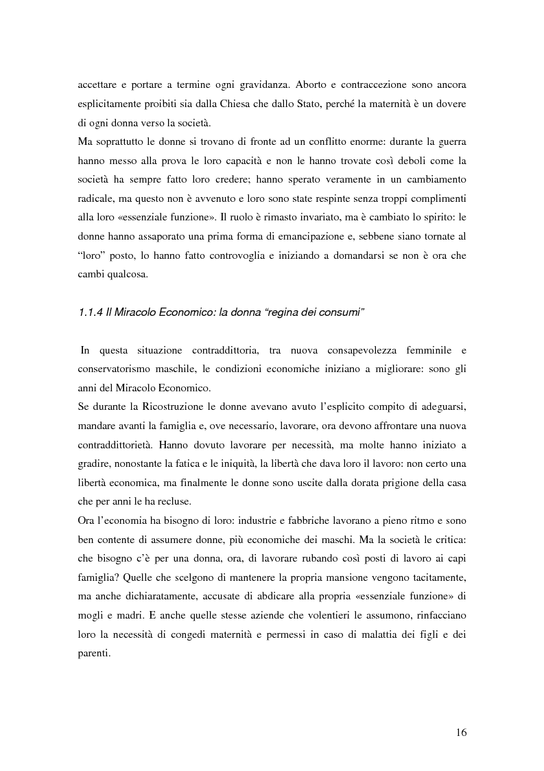 Anteprima della tesi: L'identità femminile nel cinema di Antonio Pietrangeli, tra film e immagini pubblicitarie, Pagina 12