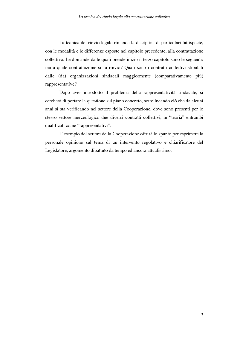 Anteprima della tesi: La tecnica del rinvio legale alla contrattazione collettiva, Pagina 3