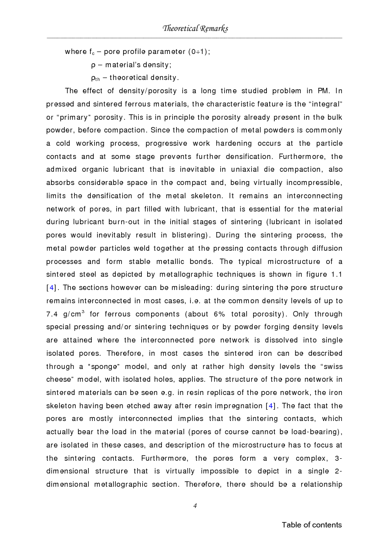Anteprima della tesi: Mechanical Properties of High Density Low Alloyed PM Steels: Effect of Sintering and Secondary Heat Treatments, Pagina 4