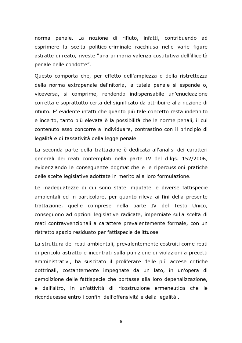 Anteprima della tesi: I reati ambientali: la nozione di rifiuto, Pagina 2