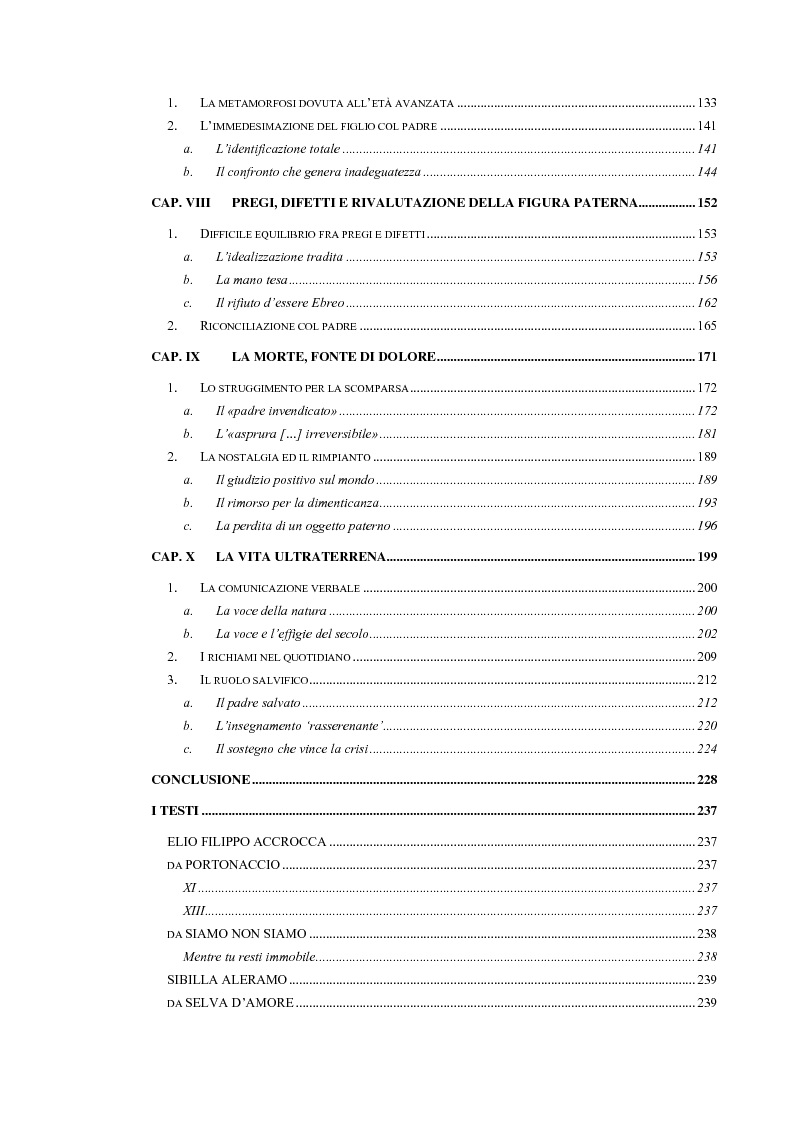La Figura Del Padre Nella Poesia Italiana Del Xx Secolo Indice Pagina 2 Di 8