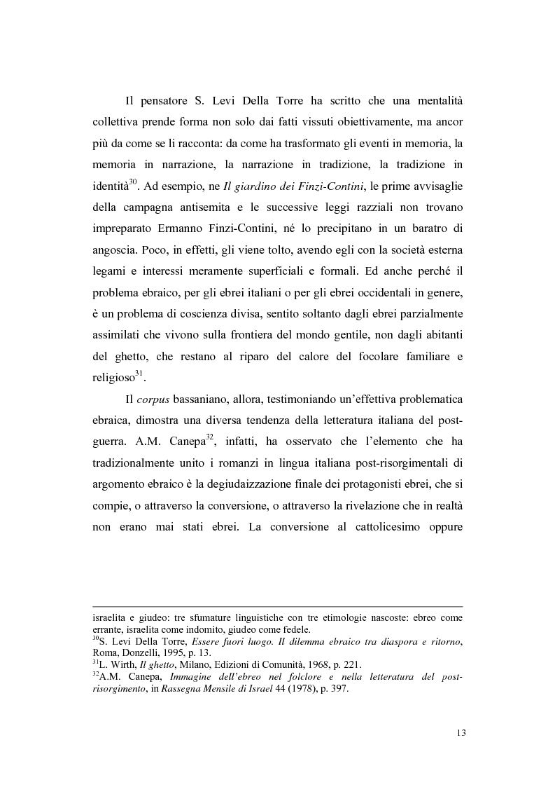 Anteprima della tesi: L'architettura romanzesca nella produzione dell'ultimo Bassani, Pagina 11