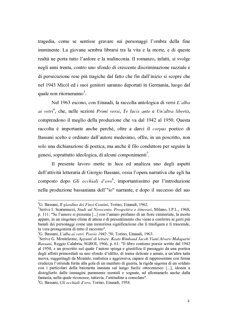 Anteprima della tesi: L'architettura romanzesca nella produzione dell'ultimo Bassani, Pagina 2