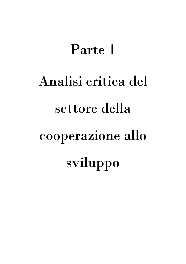 Anteprima della tesi: Classificazione e analisi economico-gestionale di progetti di cooperazione allo sviluppo. Studio di un caso in Tanzania., Pagina 4