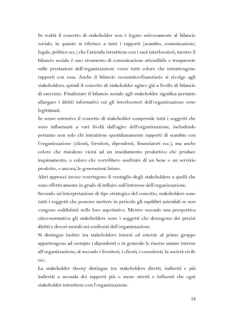 Estratto dalla tesi: Il bilancio sociale come strumento di rendicontazione per un servizio alla persona. Un’ipotesi di elaborazione