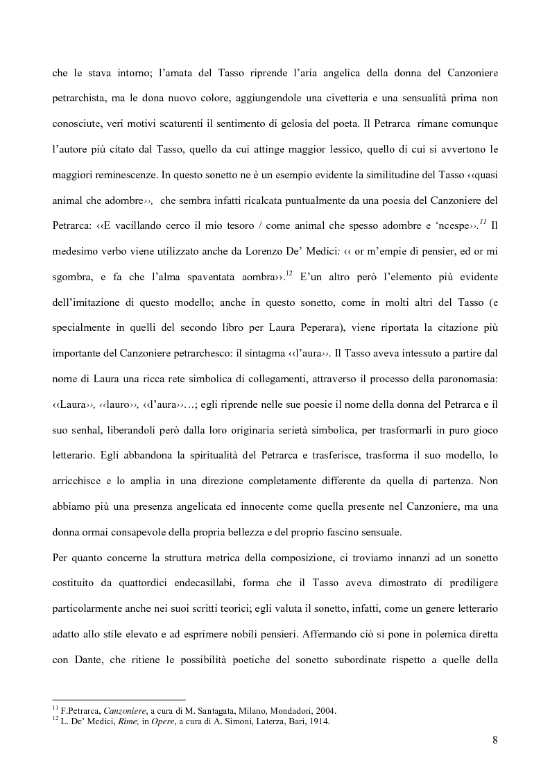 Estratto dalla tesi: Il tema della gelosia nei componimenti di Torquato Tasso