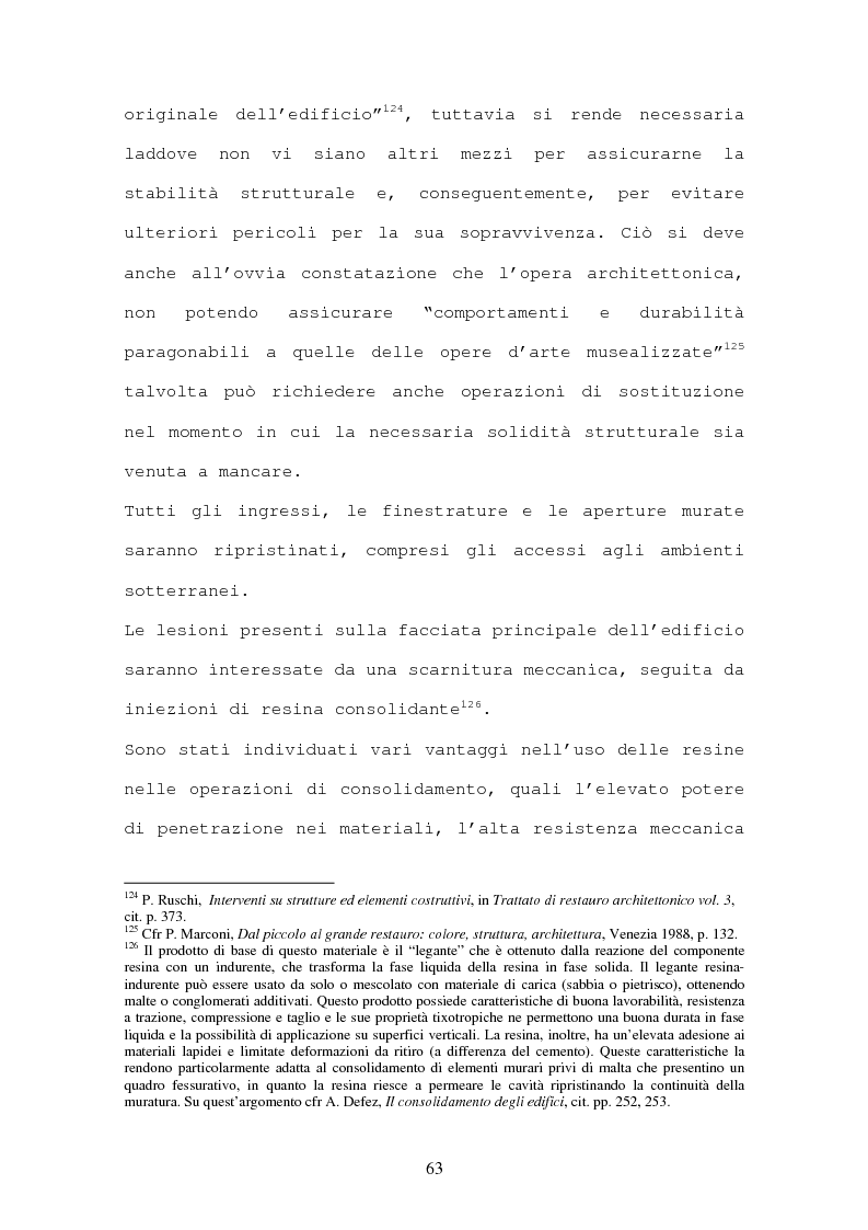 Estratto dalla tesi: Il recupero necessario e il riuso possibile: restauro della chiesa di Santa Maria della Misericordia