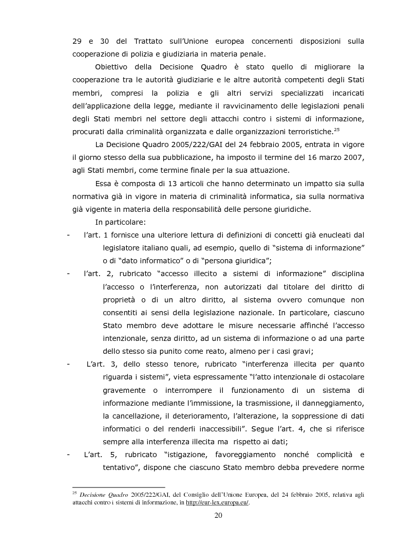 Estratto dalla tesi: La tutela penale del domicilio informatico