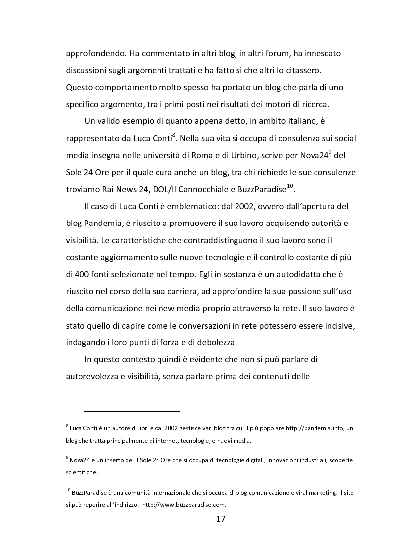 Estratto dalla tesi: Il Web 2.0: social media e corporate blog al servizio delle aziende