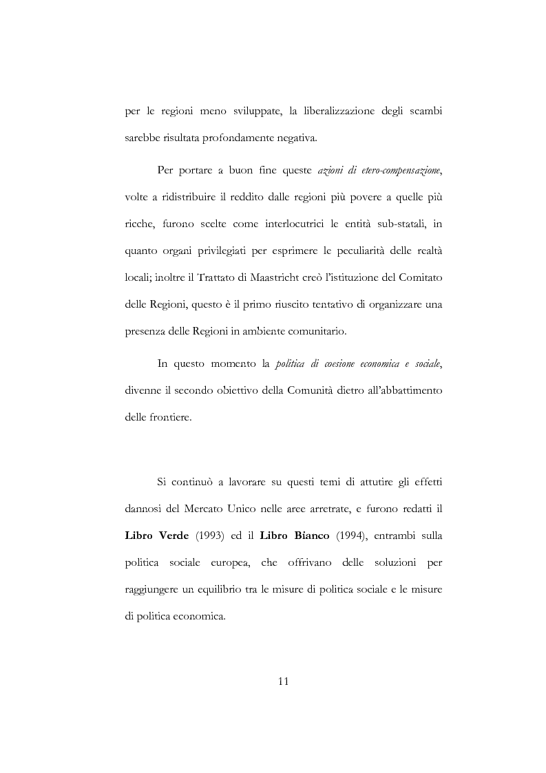 Anteprima della tesi: I Fondi Strutturali Europei - Politiche Istituzionali, Pagina 10