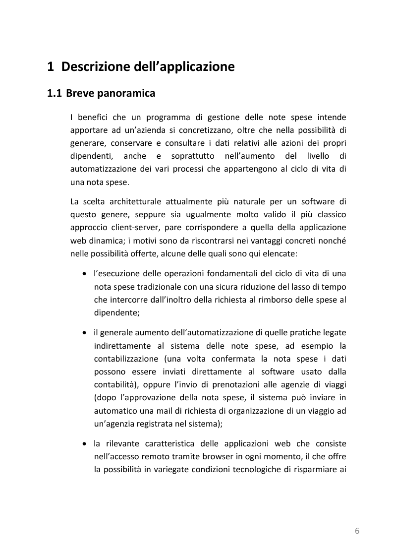 Anteprima della tesi: Refactoring e templating web di un'applicazione web di gestione note spese basata su J2EE, Pagina 3