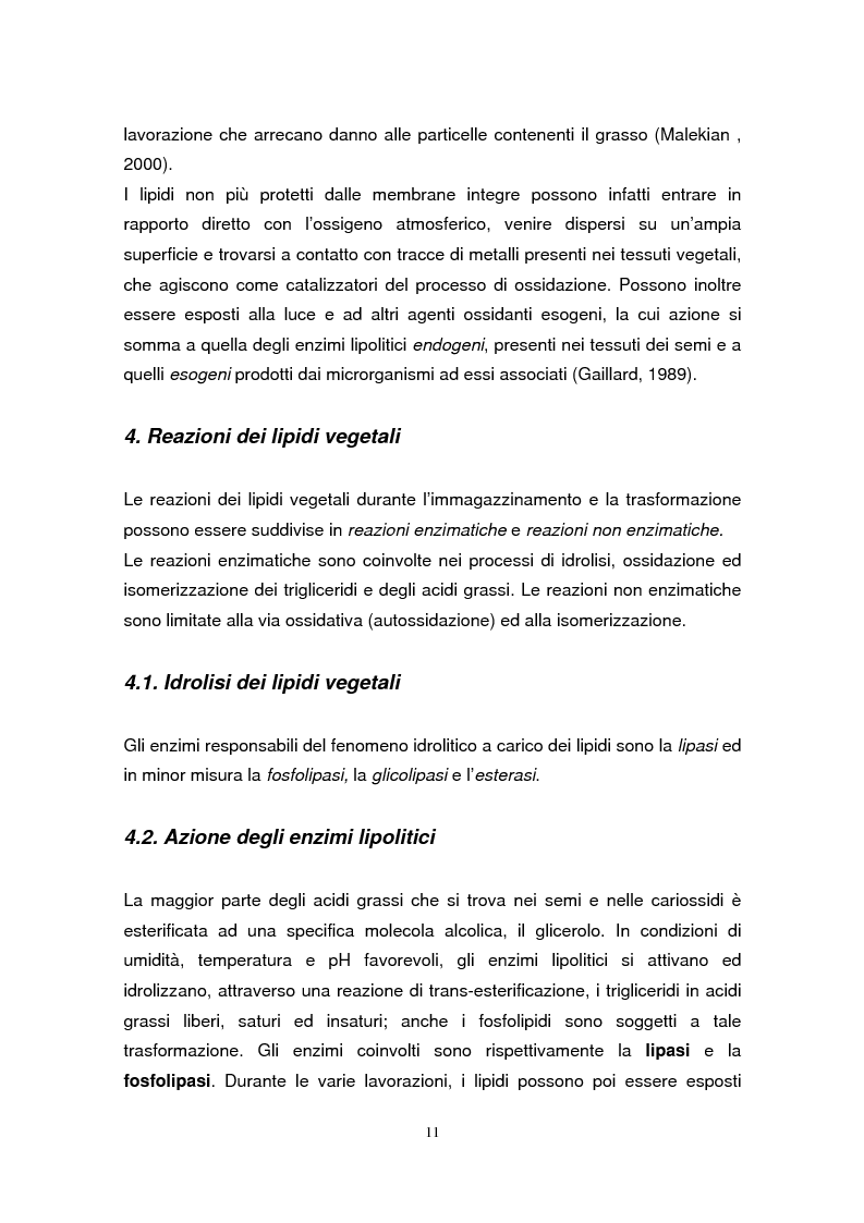 Estratto dalla tesi: Analisi e valutazione della stabilità di oli e grassi con metodo rancimat