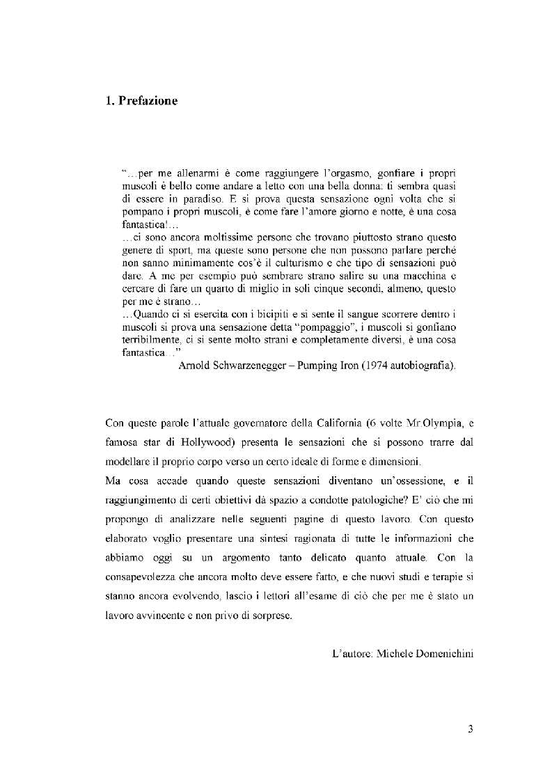 Anteprima della tesi: Il corpo perfetto: un approccio pragmatico al disturbo da dismorfismo muscolare, Pagina 1