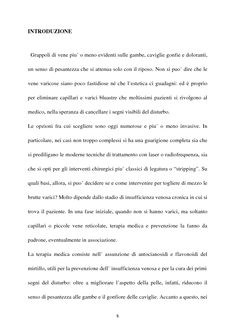 Anteprima della tesi: L'idroterapia carbogassosa quale complemento riabilitativo nel trattamento Laser dell' insufficienza venosa superficiale (EVLT). Presentazione di una casistica clinica., Pagina 3
