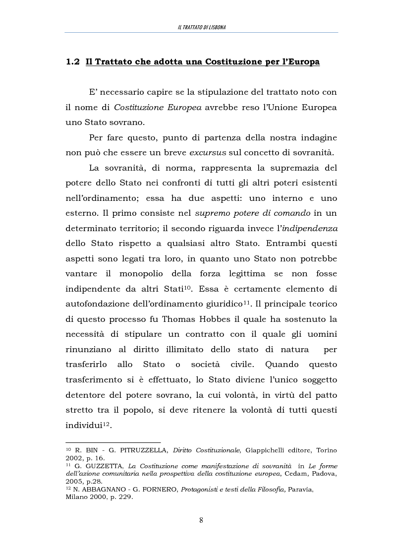 Anteprima della tesi: Il trattato di Lisbona, Pagina 6