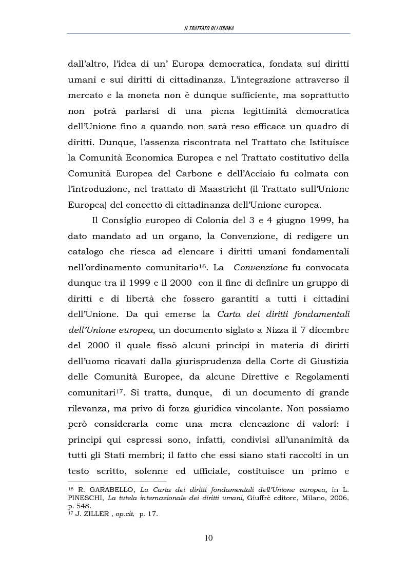 Anteprima della tesi: Il trattato di Lisbona, Pagina 8