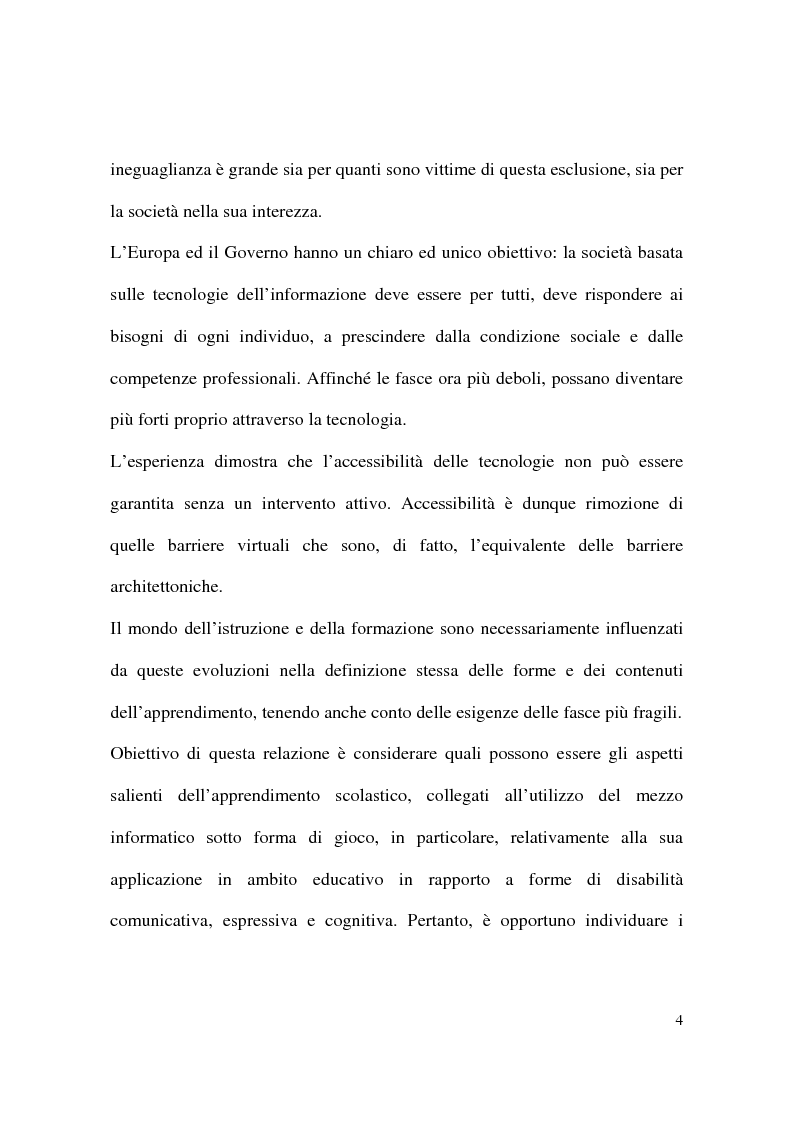 Anteprima della tesi: Il gioco informatico nel processo educativo dei bambini diversamente abili, Pagina 2