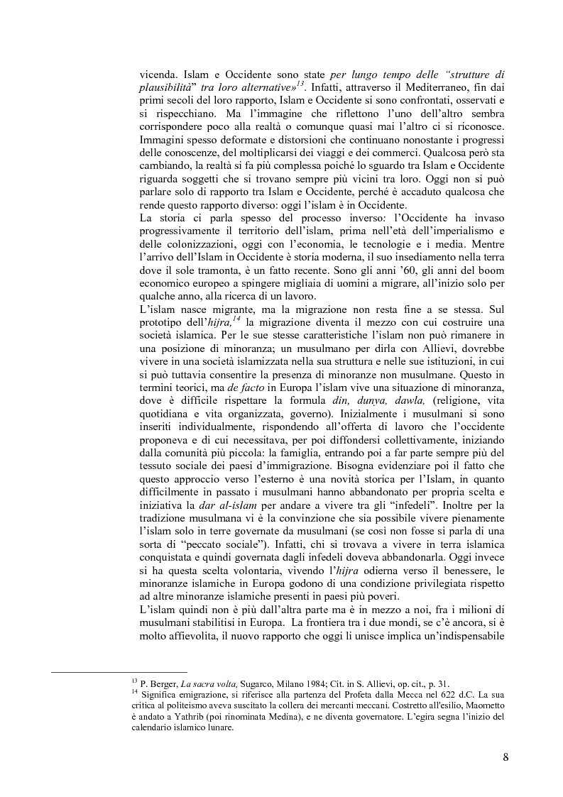 Anteprima della tesi: L'Islam in Europa - Il caso del Belgio, Pagina 5