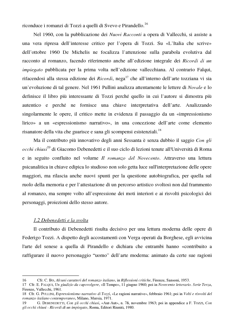 Anteprima della tesi: Letture psicanalitiche della narrativa di Tozzi, Pagina 8